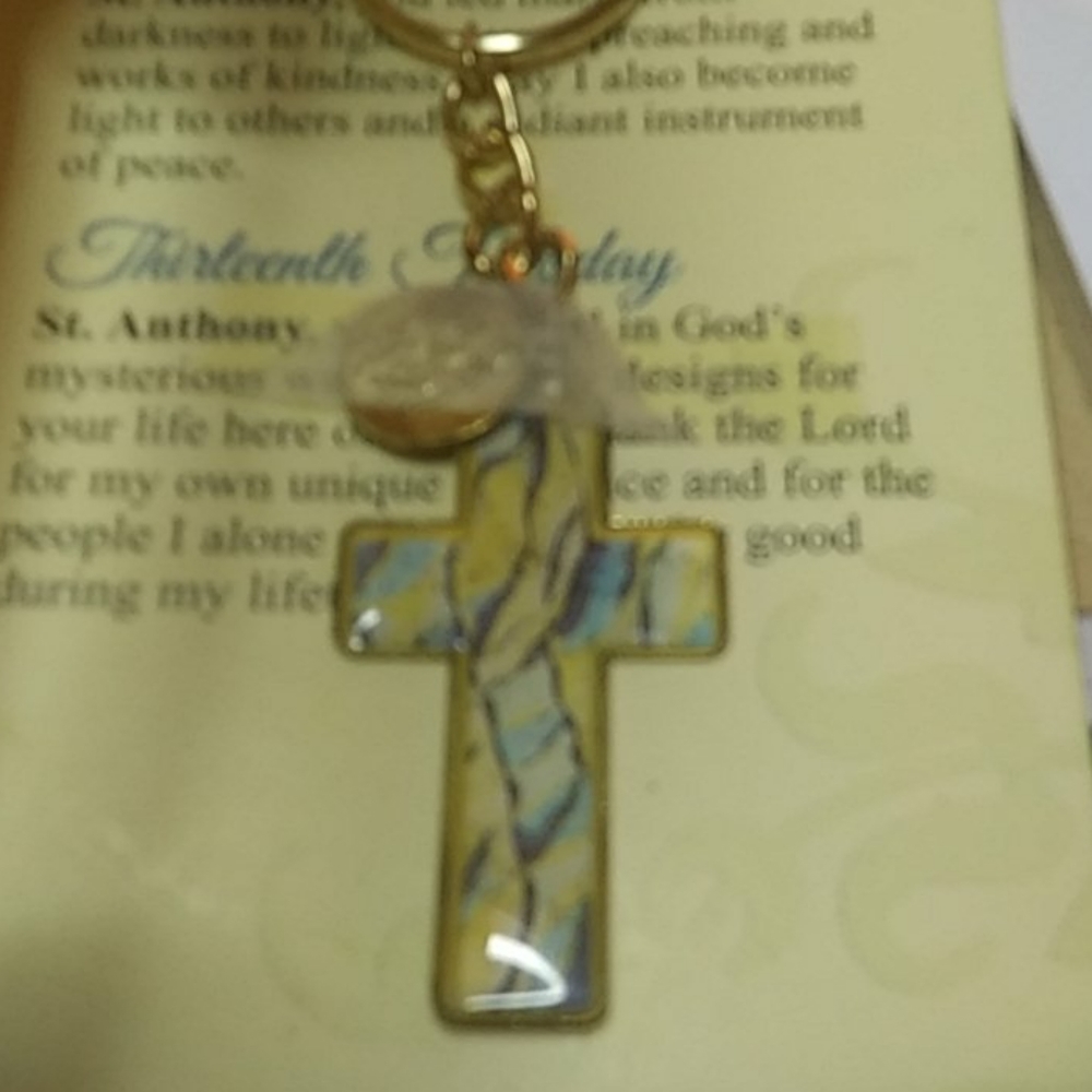 St.Anthony Key chain vintage new